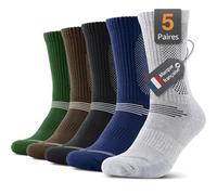 Alaplus Chaussettes Homme femme Sport Hautes Antidérapantes, Respirantes pour Randonnée, 6 Paires, Tailles (FR/ES, Numérique, 39, 42, Taille normale, Taille normale, CL04-multicolore)
