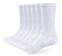 Alaplus Chaussettes Homme femme Sport Hautes Antidérapantes, Respirantes pour Randonnée, 6 Paires, Tailles (FR/ES, Numérique, 47, 50, Taille normale, Taille normale, CL02-blanc)