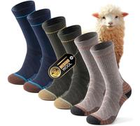 Alaplus Chaussettes Mérinos Chaussettes en laine Outdoor & Trekking Professional Mérinos de randonnée Chaussettes de sport de course pour hommes & femmes, 3 paires, Multicolore, 47-50