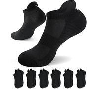 Alaplus Chaussettes Mérinos Chaussettes en laine Outdoor & Trekking Professional Mérinos de randonnée Chaussettes de sport de course pour hommes & femmes, 3 paires, Noir, 43-46