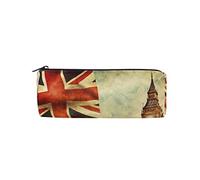 Alarge Trousse zippée London Big Ben Union Jack Drapeau Rouleau crayon Pen Maquillage support de sac Pochette Sac d'école enfants garçons filles