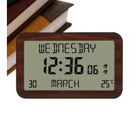 Alarm Clocks - Lcd Display, 17.1x9.4cm Small Clock For Desk Setup, High-Definition Console With Date Tracking, Multi-Function Machine, Console For Travel, Home, Offices, Desk, Bedroom And Living