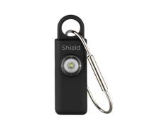 Alarm de Poche Faas Rechargeable - Alarm Personnel de 130 dB, Porte-clés pour Autodéfense - Bouton d'urgence avec Lumière LED et Mode Stroboscopique, Alarme de Sécurité pour Femmes (Noir)