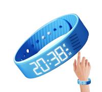 Alarm Watch, Vibrating Digital Clock Smart Wristband with Silent Up Timer, LED Display, USB Rechargeable, Ideal for Travel, School, Sports, Outdoor, Women, Men, Kids, Heavy Sleepers, Birthday