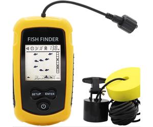 Alarme 100M Sonar Portable détecteur de poisson 45 degrés couverture du Sonar écho sondeur alarme transducteur lac pêche en mer