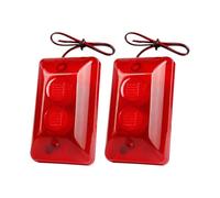 Alarme à fil puissant de 120 dB avec lumière LED clignotante 15 W - Grande puissance de sécurité - Facile à utiliser pour la défense intérieure et extérieure