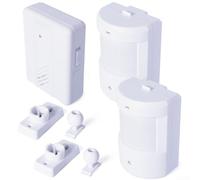 Alarme à induction intelligente avec sonnette sans fil fendue, détecteur de mouvement infrarouge détecte les mouvements jusqu'à 150 m, convient pour cadre de fenêtre, trottoir, sécurité dans le jardin