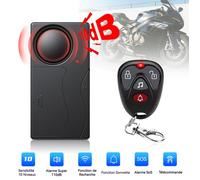 Alarme anti-vol sans fil d'alarme de vibration de porte et de fenêtre Sécurité domestique 110dB de vol de vélo avec télécommande