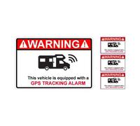 Alarme camping car logo 1 lot de 4 autocollant adhésif sticker - Taille : 8 cm