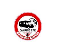 Alarme camping car logo 28 Détection alarme sonore autocollant adhésif sticker - Taille : 8 cm