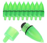 Alarme de Canne à Pêche LED Lumineuse 20 Pièces Nuit | Plastique Vert, Clip Pointe, Batterie Ag3 Incluse, Usage pour Kayak et Glace
