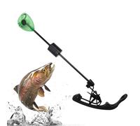 Alarme de Morsure de Pêche | Détecteur de Touche avec LED | Accessoire de Pêche au Silure Carpe Esturgeon | Fer et PP 33x9x3cm Jaune Vert | Idéal Pêcheurs