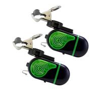 Alarme de morsure de pésque - Cloches de pesque électroniques | Alarmes de tige avec lumière LED | 2 pièces équipement de réglage intelligent pour la journée Tackle Aguren les débutants