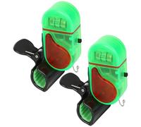 Alarme de Morsure de Poisson, 2pcs Alarme Morsure pêche avec lumière LED, Clip d'indicateur Poisson Sensible à réglage Multi-Angles sur Canne à pêche