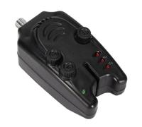 Alarme de Morsure de Poisson Portable, Réglable, Plastique Noir | Avertisseur de Touche Pêche, Installation Simple, sans Batterie, Signal Sonore et Lumineux