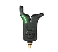 Alarme de pêche à LED avec design de queue lumineuse, sensibilité réglable et contrôle du son, base filetée 3/8 pour une utilisation à terre avec canne à pêche électronique, alerte LED, sensibilité