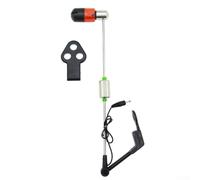 Alarme de pêche avec indicateur LED pour pêche à la carpe en plein air design en acier inoxydable (rouge)