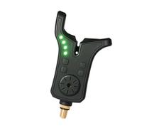 Alarme de pêche électronique avec sensibilité réglable et réglage de la tonalité, lumière d'alerte LED, base filetée en laiton 3/8, tige d'alarme de pêche électronique, alerte LED, sensibilité