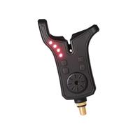 Alarme de pêche électronique avec sensibilité réglable et réglage de la tonalité, lumière d'alerte LED, base filetée en laiton 3/8, tige d'alarme de pêche électronique, alerte LED, sensibilité