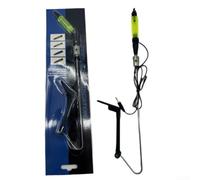 Alarme de pêche nocturne en acier inoxydable, indicateur de signal sensible pour les morsures de poissons, convient pour les lacs, rivières et étangs, design européen (jaune)