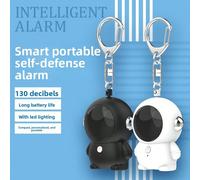 Alarme de personnelle de type C rechargeable, design astronaute mignon, Defensa Personal, sirène sonore de 130 dB avec lampe de poche, porte-clés de mini rechargeable, cadeau pour les filles et les ét