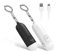 Alarme de Poche Rechargeable, Auto-défense Personnel Indispensable avec Une Sirène Anti-agression de 130 DB et Lumière LED, pour Femmes, Enfants et Personnes agées