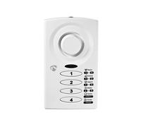Alarme de Porte et de Fenêtre avec Clavier Sirène 85 dB Capteur Magnétique Blanc
