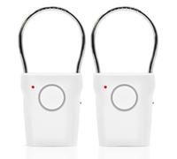 Alarme De Porte Et Fenêtre: 2 Pièces Alarme De Poignée Porte, Alarmes De Portes à Capteur Tactile 120db, D'alarme Antivol sans Fil Anti-Intrusion pour Hôtel, Voyage, Chambre à Coucher, Blanc