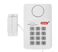 Alarme de porte sans fil avec mot de passe, système de sécurité fort pour maison, garage, abri de jardin, caravane, pour dissuasion contre le cambrioleur alimenté par batterie