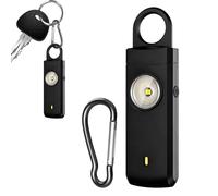 Alarme de Sécurité - avec Lampe LED Sirène 130dB Rechargeable Type-C - Porte-clés d'Auto-défense | pour Filles Course Marche Extérieur Voyage Camping Hôtel