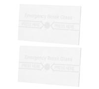Alarme de Sécurité Bris de Glace 2 Pièces en Verre pour Urgence | Marquages Clairs, Résistance aux Hautes Températures, Étanche, Équipement Essentiel, pour Divers Contextes