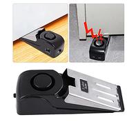 Alarme de sécurité de butée de porte portative, alarmes d'arrêt de porte de cale pour la sécurité à la maison Sécurité d'enfants Voyage Hôtel Appartement Maison Bloc d'alarme Blocage 100 dB