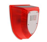 Alarme de sécurité extérieure avec détecteurs de mouvement 129 dB - Alarme sonore et lumineuse - Comprend des aboiements de chien - Simulation de tir - Batterie longue durée activée par le mouvement