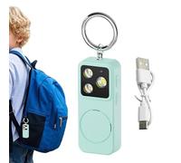 Alarme de sécurité personnelle - Alarme d'autodéfense, porte-clés de 7,6 x 2,5 cm, corps en métal compact avec activation facile, dispositif de sécurité avec alerte forte de 150 dB, femmes, filles