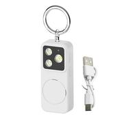 Alarme de sécurité personnelle - Alarme d'autodéfense, porte-clés de 7,6 x 2,5 cm, corps en métal compact avec activation facile, dispositif de sécurité avec alerte forte de 150 dB, femmes, filles