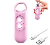 Alarme de sécurité personnelle pour femme - Porte-clés avec fonction de protection - Alarme de sécurité 130 dB avec flash - Pour personnes âgées, étudiants, femmes et filles, - Sécurité la