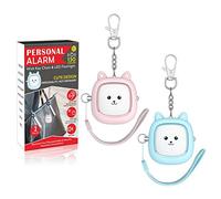 Alarme de sécurité personnelle - Sirène puissante avec lumière LED, porte-clés facile à tirer pour femmes et personnes âgées, usage quotidien portable (lot de 2)