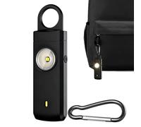 Alarme De Sécurité Porte-clés - 130dB Sirène Sonore Rechargeable Type-C avec Lumière LED | Porte-clés d'Auto-défense,pour Filles Hommes Étudiants Extérieur Course Camping Voyage Hôtel Nuit