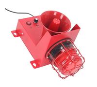 Alarme de sirène industrielle 130 dB - Étanche - Avec son réglable - Pour usine, atelier, camion - Grue de construction - Prise européenne 220 V