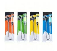 Alarme de touche de pêche à la carpe avec clip de ligne réglable et bâton lumineux, indicateur de touche souple sensible pour la pêche à la carpe, alarme de pêche de nuit portable à LED (tube épais