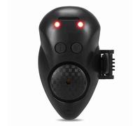 Alarme de Touche de Pêche avec Alerte LED et Sonore, Contrôle du Volume/tonalité, Sangle en Caoutchouc pour Montage de Canne, alimenté par 3 Piles LR44 (Rouge)