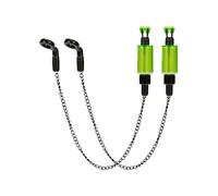 Alarme de touche de pêche - Outil indicateur en acier inoxydable ABS de 25 g, dispositif d'alerte de canne de nuit, système de suspension de bobine de chaîne avec étui de rangement | Utilisation en ex
