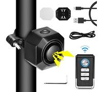 Alarme de vélo à détection de Vibrations avec Télécommande, Alarme Moto Rechargeable USB, 7 Niveaux de Sensibilité Réglable, Alarme de Voiture 110dB avec Capteur de Mouvement Antivol sans Fil
