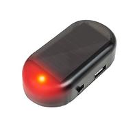 Alarme de Voiture factice simulée par énergie Solaire, Fausse lumière d'alarme de système de sécurité de Voiture, LED antivol Clignotante avec Port USB, Voyant de sécurité d'avertissement Solaire