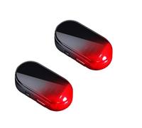 Alarme De Voiture Lumière | 2 Pièces L'alarme Solaire De Voiture LED Simulé Des Lumières D'alarme Solaire Securité Warning Anti-vol Flash Clignotante Pour La Plupart Des Voitures Voiture Moto Bateau