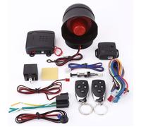 Alarme de voiture universelle système de sécurité d'alarme antivol avec 2 télécommande sirène, entrée sans clé