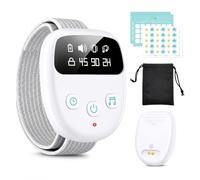 Alarme d'énurésie nocturne sans fil, double mode rechargeable, aide à | Le bracelet portable atteint jusqu'à 30,5 m et offre des rappels de 45, 90 ou 120 minutes, trois niveaux de volume et une