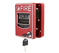 Alarme D'incendie, Double Action Manuelle à Tirette D'alarme D'incendie à Point D'appel Manuel Alarmes Sonores et Lumineuses avec Verrouillage des Touches pour les Stations de Tirage ou les