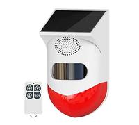 Alarme du capteur de Mouvement Solaire Détecteur Anti-Voleur extérieur avec Une Alarme sans Fil de télécommande de sirène Forte avec sirène