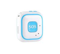 Alarme d'urgence GSM GPRS for Personnes âgées, Bouton SOS V28, Alarme de Chute, Suivi en Temps réel, Conversation bidirectionnelle - clôture(Blue)